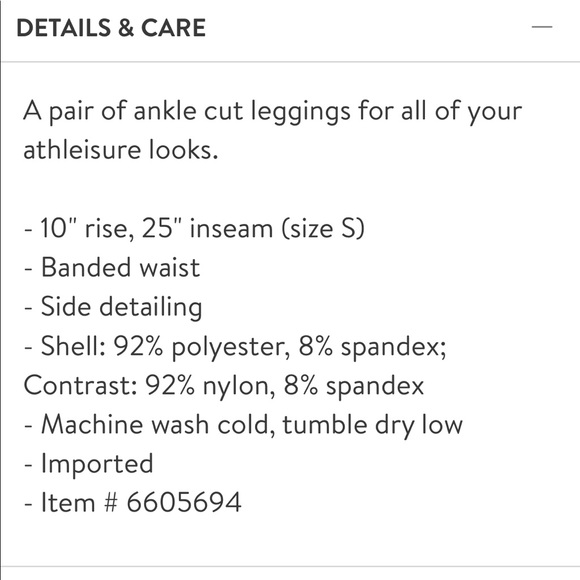 NWT X by Gottex Capri Leggings, Small - Picture 8 of 9